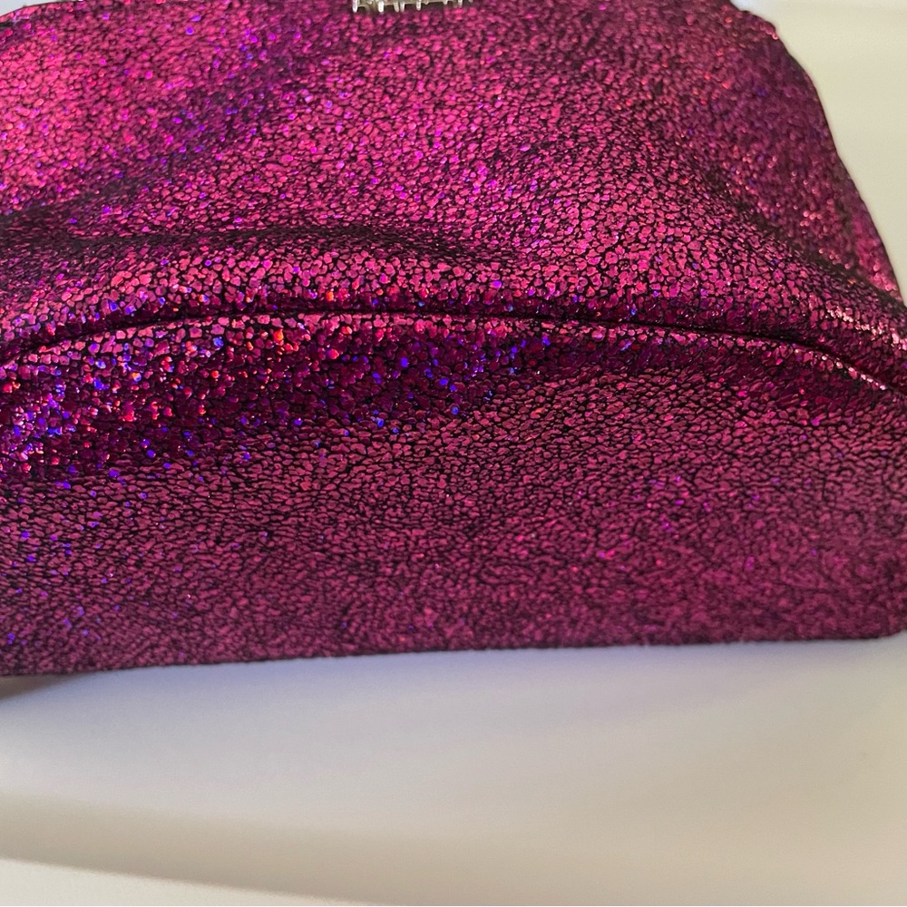 *****SOLD******FURLA RARE METALLIC GLITTER HOT PINK/FUSCHIA SMALL CROSSBODY - Picture 5 of 9